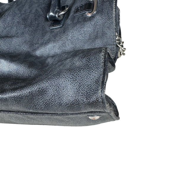 Michael Kors Black Gray MK Logo Hamilton Signature Tote Handbag Purse Authentic - Picture 13 of 16